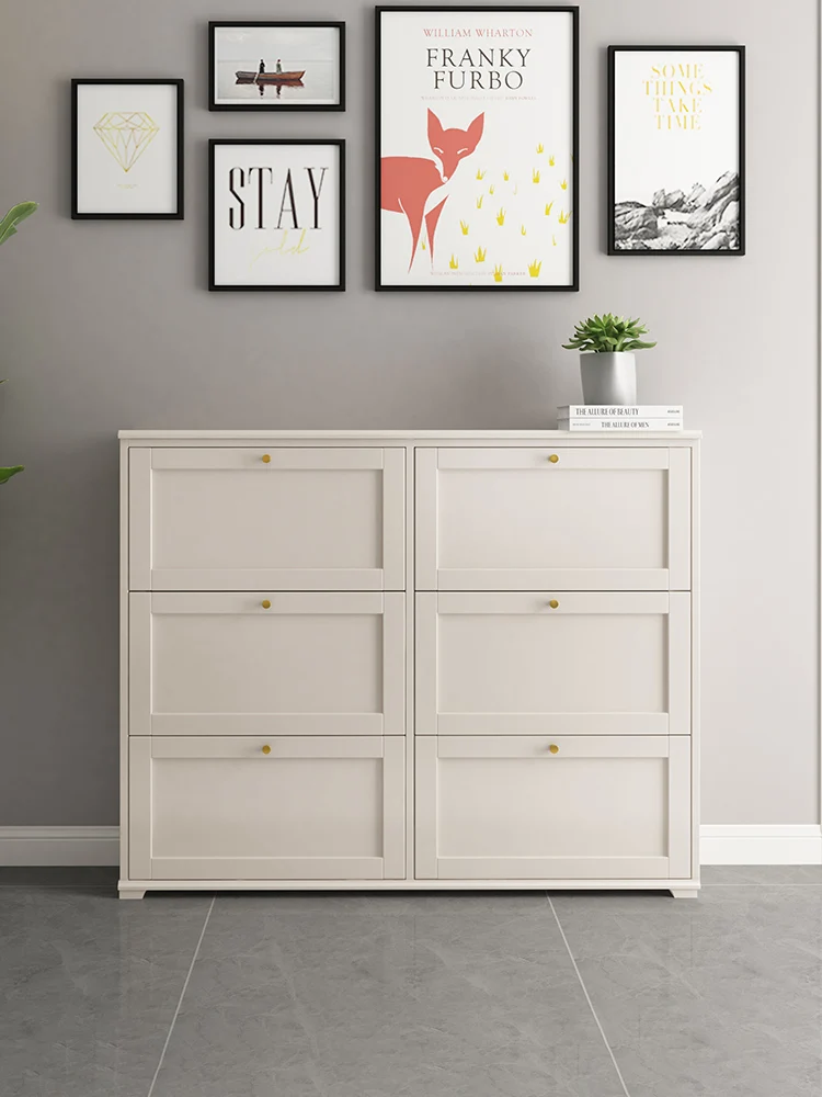 American style solid wood shoe cabinet, light luxury flip bucket shoe cabinet, modern, simple, large capacity, ultra-thin foyer
American style solid wood shoe cabinet, light luxury flip bucket shoe cabinet, modern, simple, large capacity, ultra-thin foyer