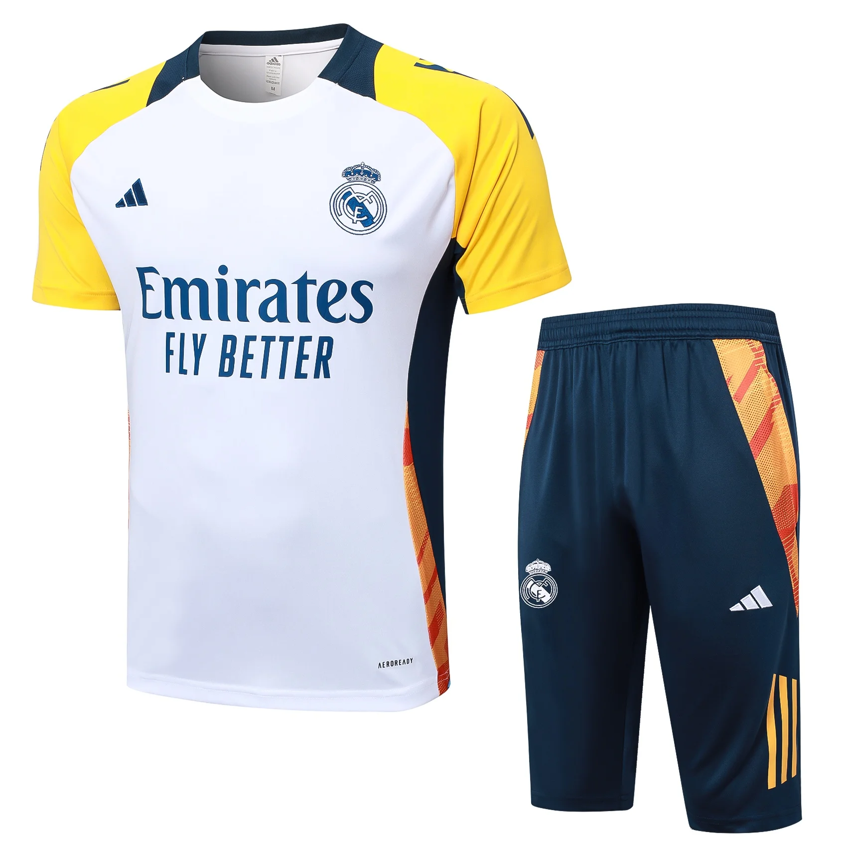 Adidas Soccer Jerseys Men Short-sleeved and Cropped Trousers Stylish Comfortable Durable Training Suit Black White
Adidas Soccer Jerseys Men Short-sleeved and Cropped Trousers Stylish Comfortable Durable Training Suit Black White