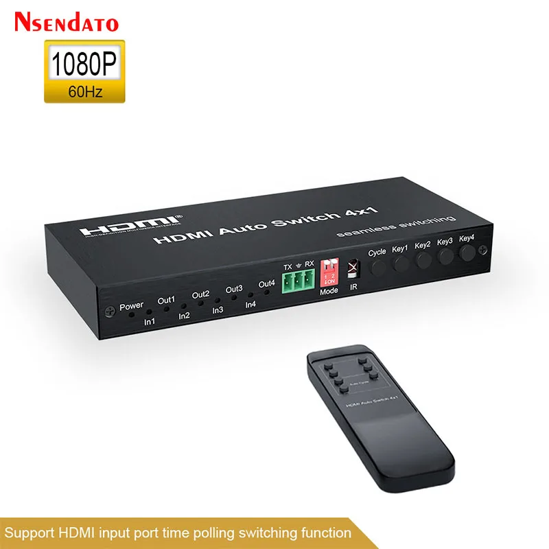 HDMI Auto Switcher 4x1 1080P HDMI Switch Selector With Seamless switching 4 in 1 out HDMI Adapter for DVD PC Computer TV Monitor
HDMI Auto Switcher 4x1 1080P HDMI Switch Selector With Seamless switching 4 in 1 out HDMI Adapter for DVD PC Computer TV Monitor