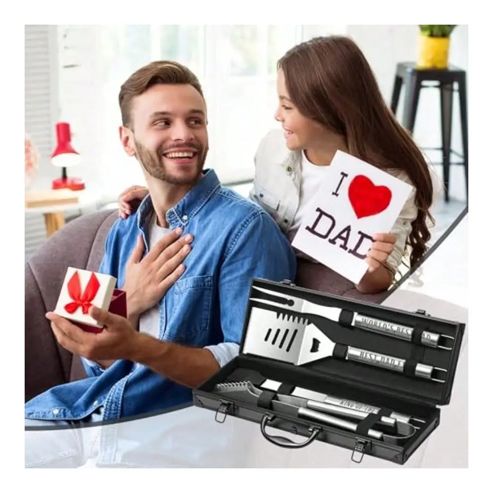 Gifts Grilling Accessories For Dad Valentines Day Heavy Duty Stainless Steel Grill Set BBQ Grill Tools For Outdoor Grill With A
Gifts Grilling Accessories For Dad Valentines Day Heavy Duty Stainless Steel Grill Set BBQ Grill Tools For Outdoor Grill With A
