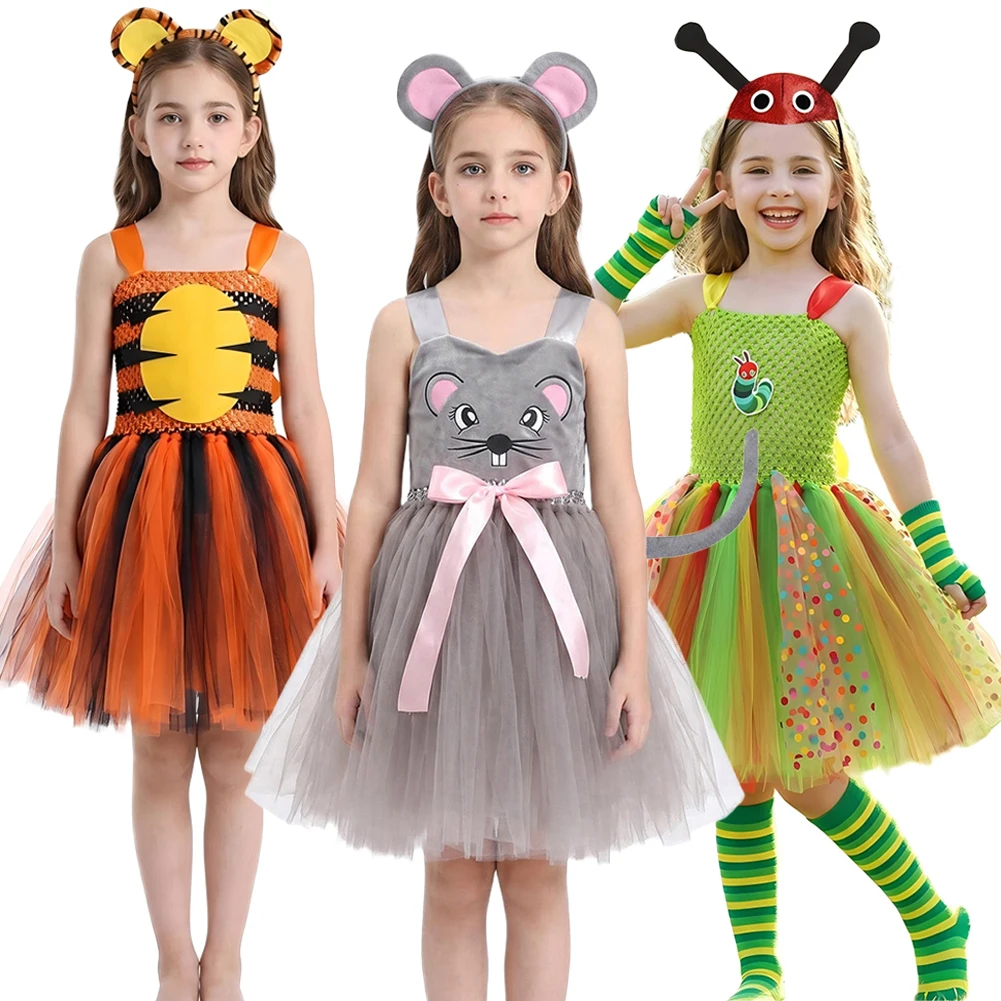 Fantasia Cute Animal Tiger Mouse Cosplay Teen Dress Tail Ear Cartoon Stage Disfraz Costume 8 Years Halloween Carnival Clothes
Fantasia Cute Animal Tiger Mouse Cosplay Teen Dress Tail Ear Cartoon Stage Disfraz Costume 8 Years Halloween Carnival Clothes