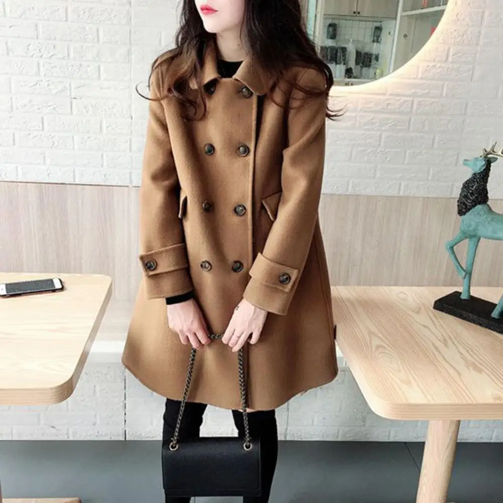 Women Long Coat Vintage Woolen Trench Coat for Women with Double-breasted Design Mid-length Style Warm Thick Fabric for Fall
Women Long Coat Vintage Woolen Trench Coat for Women with Double-breasted Design Mid-length Style Warm Thick Fabric for Fall