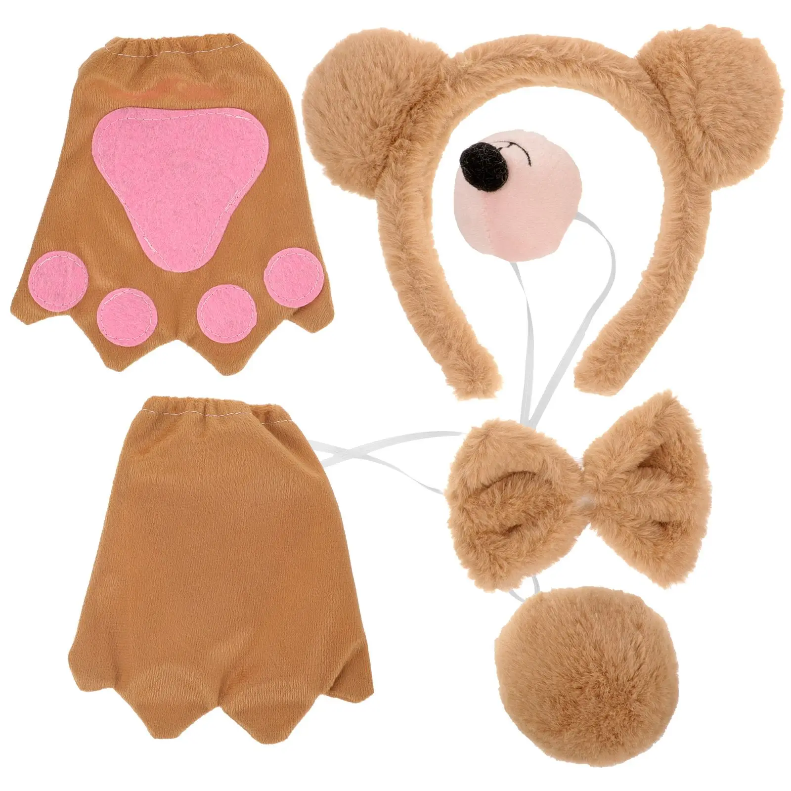 1 Set Bear Cosplay Costume Props Bear Ears Headband Bow Tie Bear Tail Nose Prop Gloves Kit bear ears headbands for girls
1 Set Bear Cosplay Costume Props Bear Ears Headband Bow Tie Bear Tail Nose Prop Gloves Kit bear ears headbands for girls
