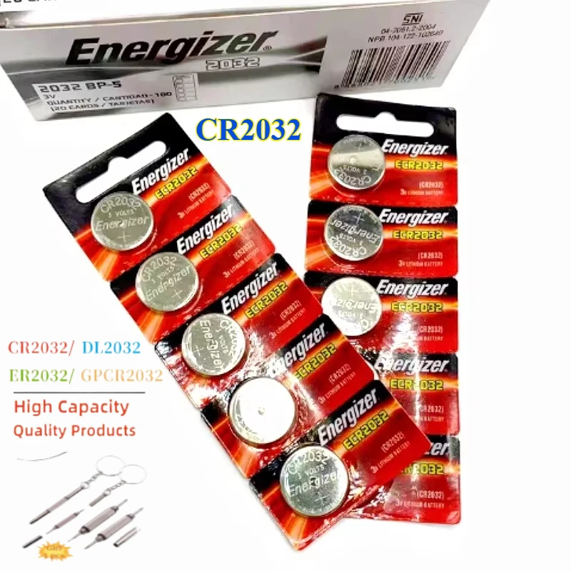 CR2032 battery 3V Lithuim Button Cell Batteries cr2032 ECR2032 BR2032 bateria 2032 for LED Light Toys Electronic Watch Remote
CR2032 battery 3V Lithuim Button Cell Batteries cr2032 ECR2032 BR2032 bateria 2032 for LED Light Toys Electronic Watch Remote