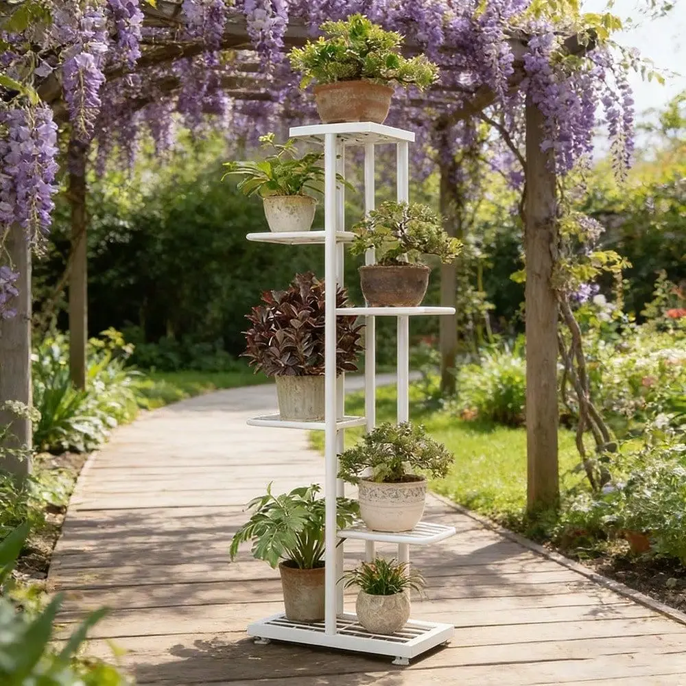 SixTier Plant Stand Practical And Durable Plant Stand Indoor Outdoor DualUse Metal SixTier, MultiPot Flower Stand Display Rack,
SixTier Plant Stand Practical And Durable Plant Stand Indoor Outdoor DualUse Metal SixTier, MultiPot Flower Stand Display Rack,