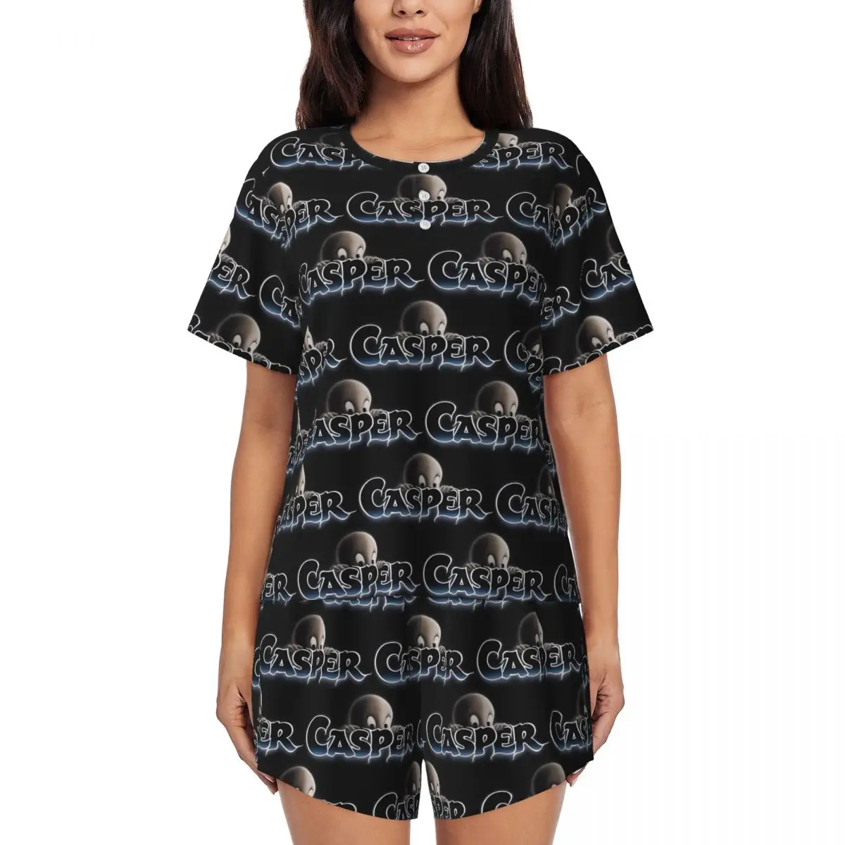 The Friendly Ghost Casper Round Neck Short Sleeves Nightdress for Sleeping Sleepshirts Women Loose Pajama Set Short Pants
The Friendly Ghost Casper Round Neck Short Sleeves Nightdress for Sleeping Sleepshirts Women Loose Pajama Set Short Pants