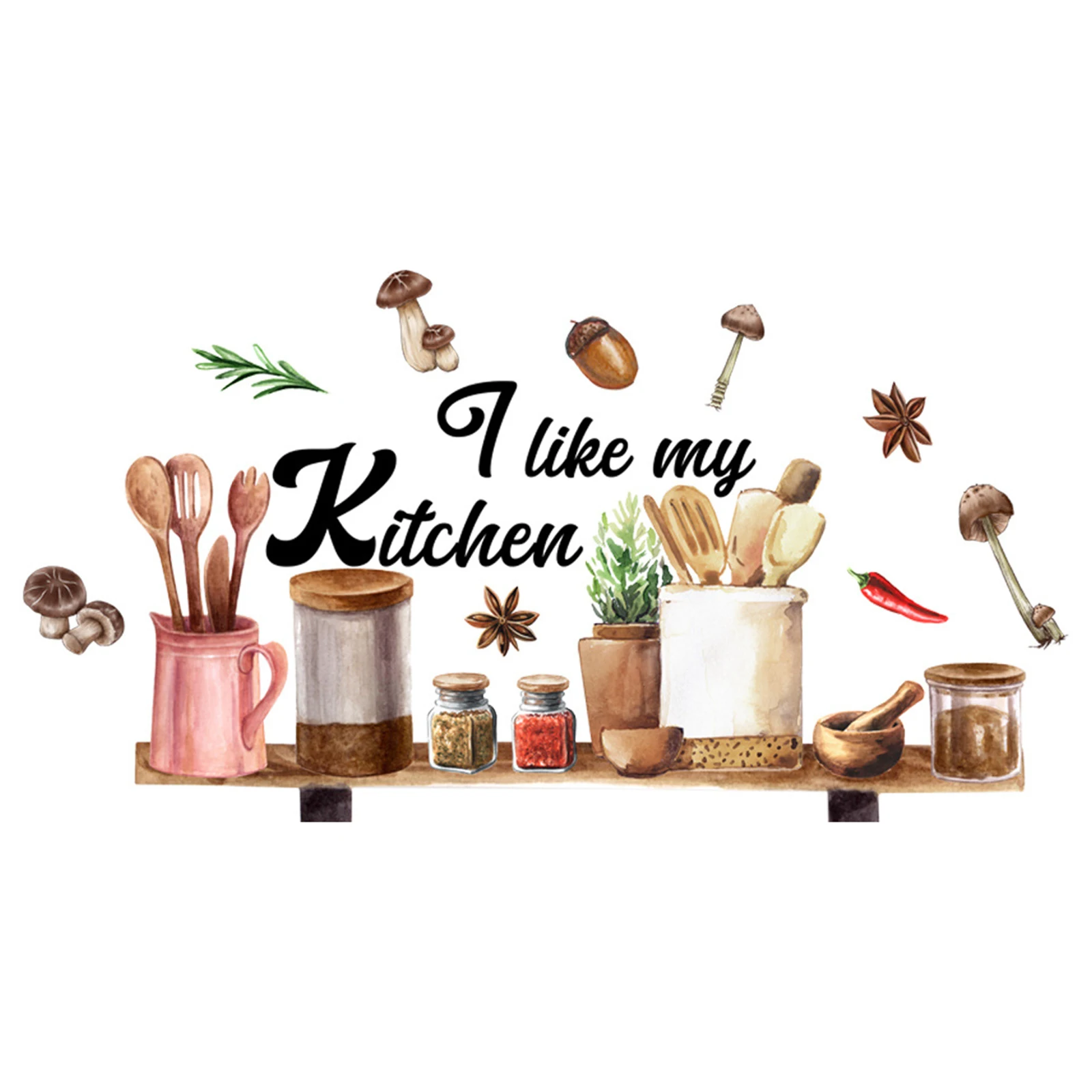 Cook Utensils Stickers Home Decoration Stickers Matte Material Removable Self-adhesive Mirrored Plastic Objects
Cook Utensils Stickers Home Decoration Stickers Matte Material Removable Self-adhesive Mirrored Plastic Objects