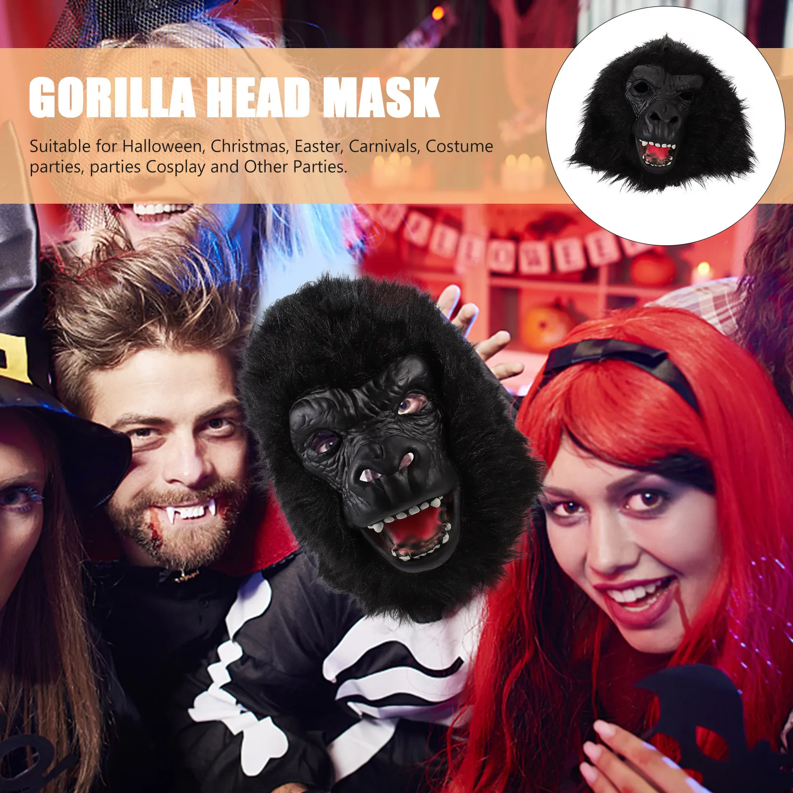 Creative Gorilla Head Mask Halloween Costume Scary Horror Photo Prop Cosplay Mask Photo Prop Mardi Gras Masks
Creative Gorilla Head Mask Halloween Costume Scary Horror Photo Prop Cosplay Mask Photo Prop Mardi Gras Masks