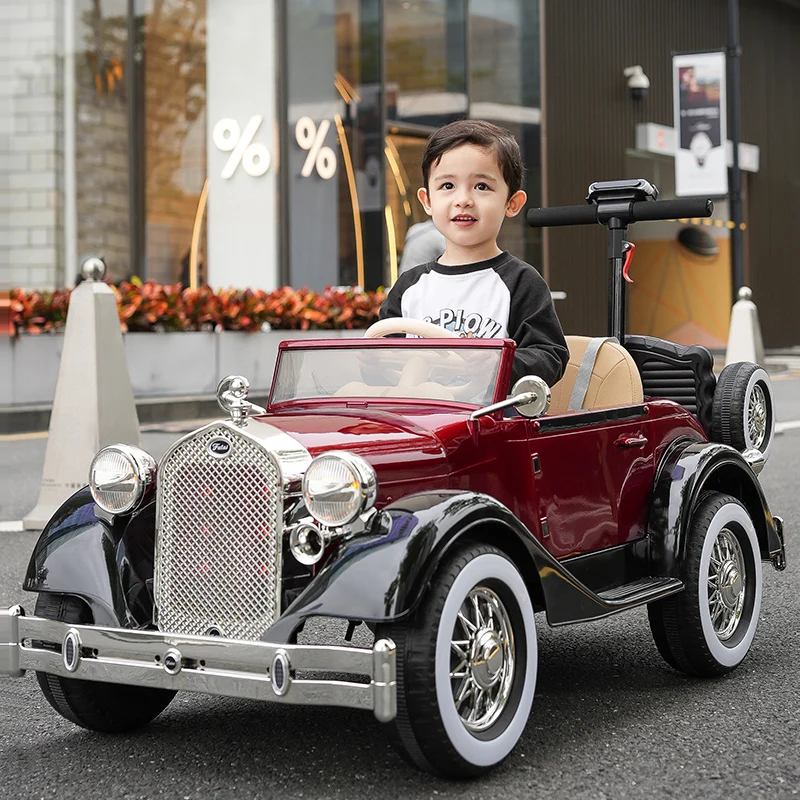 Retro classic car children's electric car four-wheel baby walker parent-child can sit adults
Retro classic car children's electric car four-wheel baby walker parent-child can sit adults