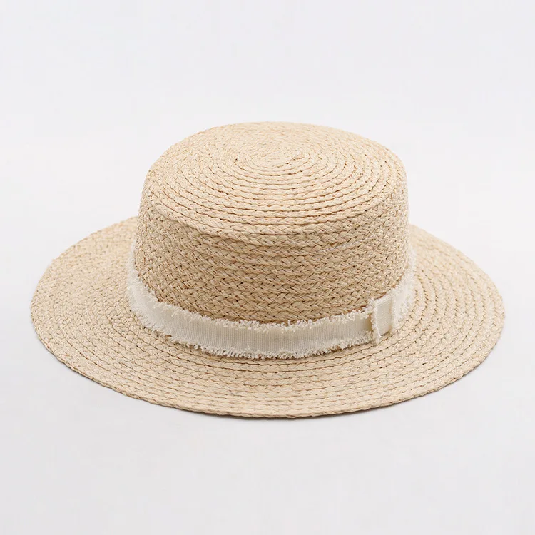 X323 Raffia Flat Top Straw Hat Edging Decoration Flat Top Hat Sun Protection Travel Beach Caps Raffia Straw Hat Panama Cap
X323 Raffia Flat Top Straw Hat Edging Decoration Flat Top Hat Sun Protection Travel Beach Caps Raffia Straw Hat Panama Cap
