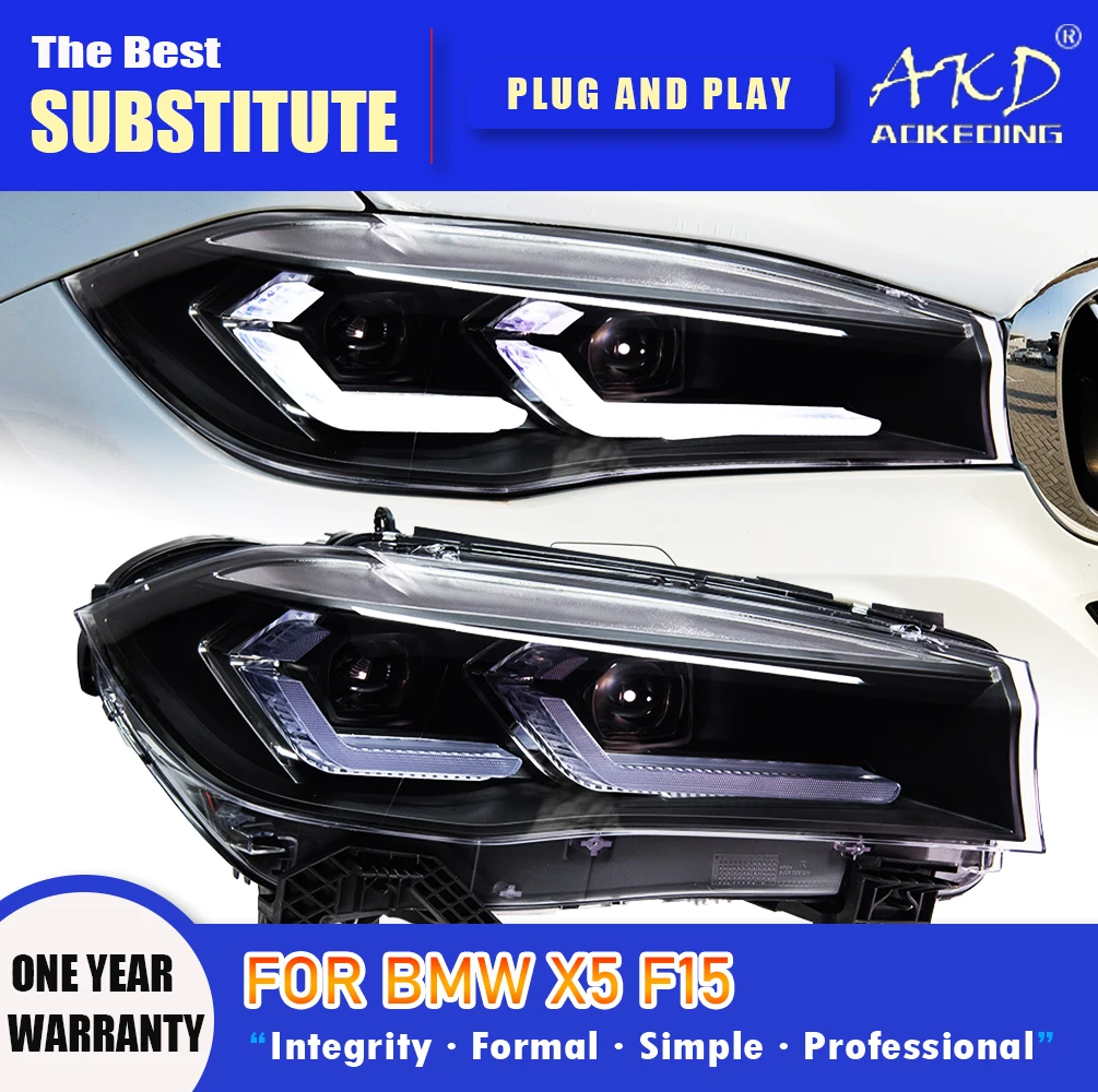Фара AKD для BMW X5 F15, светодиодная фара 2013-2018, фары F15 F85 DRL, указатель поворота, дальний свет, проектор «ангельские глазки»
Фара AKD для BMW X5 F15, светодиодная фара 2013-2018, фары F15 F85 DRL, указатель поворота, дальний свет, проектор «ангельские глазки»