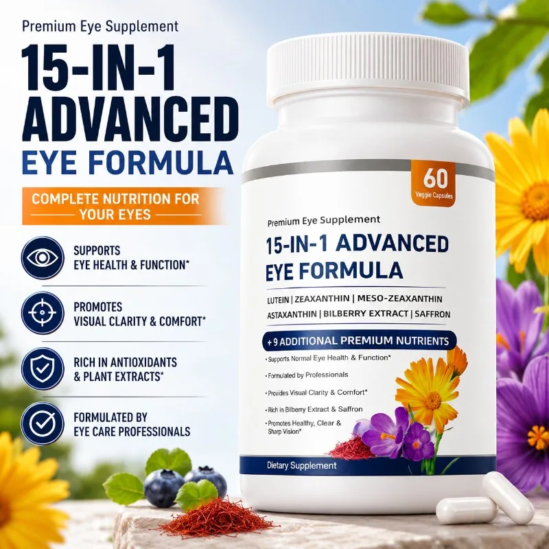 Lutein Zeaxanthin Astaxanthin Eye Formula 60 Veggie Capsules with Bilberry Saffron Zinc Daily Vision Support Adults Men Women
Lutein Zeaxanthin Astaxanthin Eye Formula 60 Veggie Capsules with Bilberry Saffron Zinc Daily Vision Support Adults Men Women