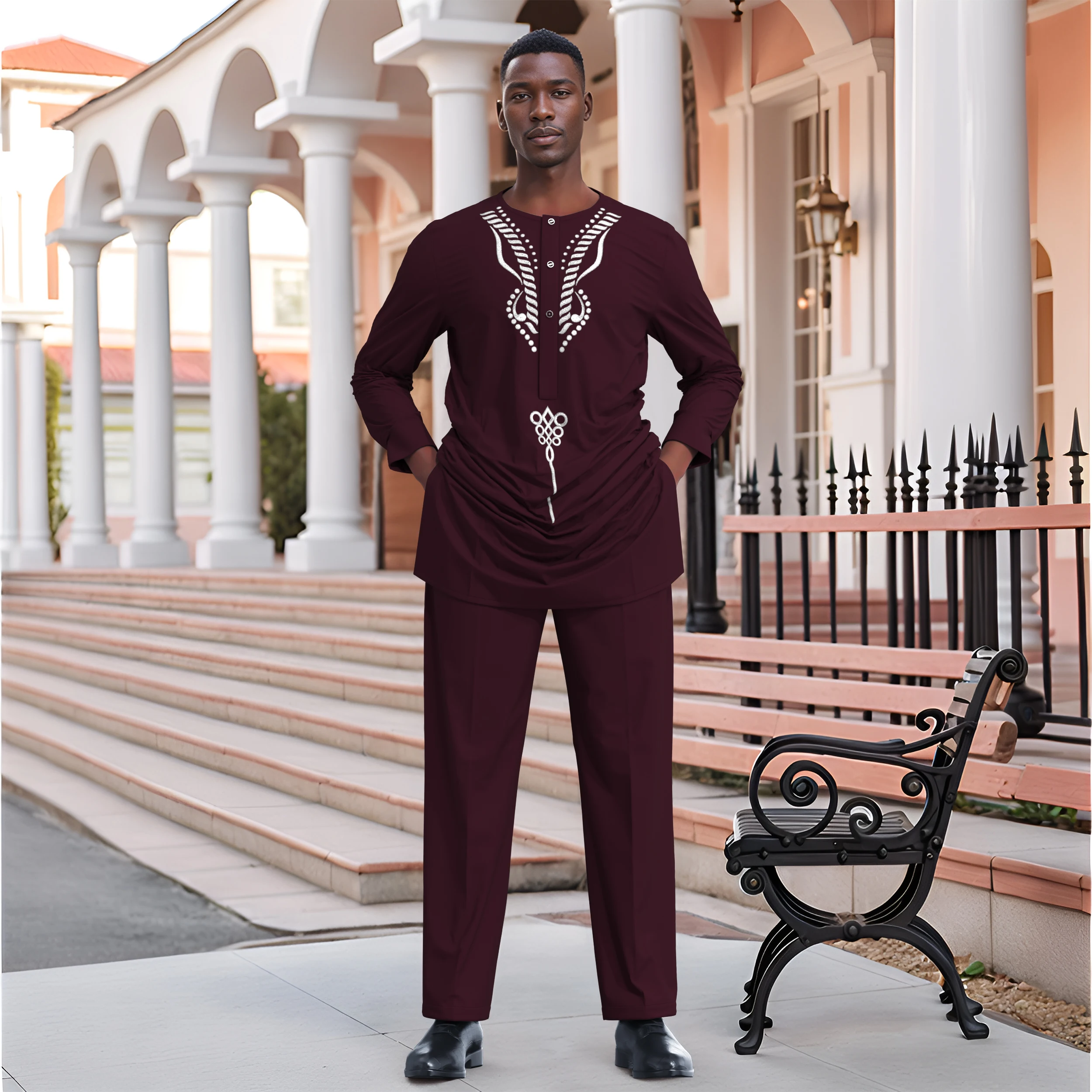 African Clothing Plus Size Dashiki Long Sleeve Men 2 Pieces Robe Shirts and Pant Set Traditional Party Clothing Wyn2353
African Clothing Plus Size Dashiki Long Sleeve Men 2 Pieces Robe Shirts and Pant Set Traditional Party Clothing Wyn2353