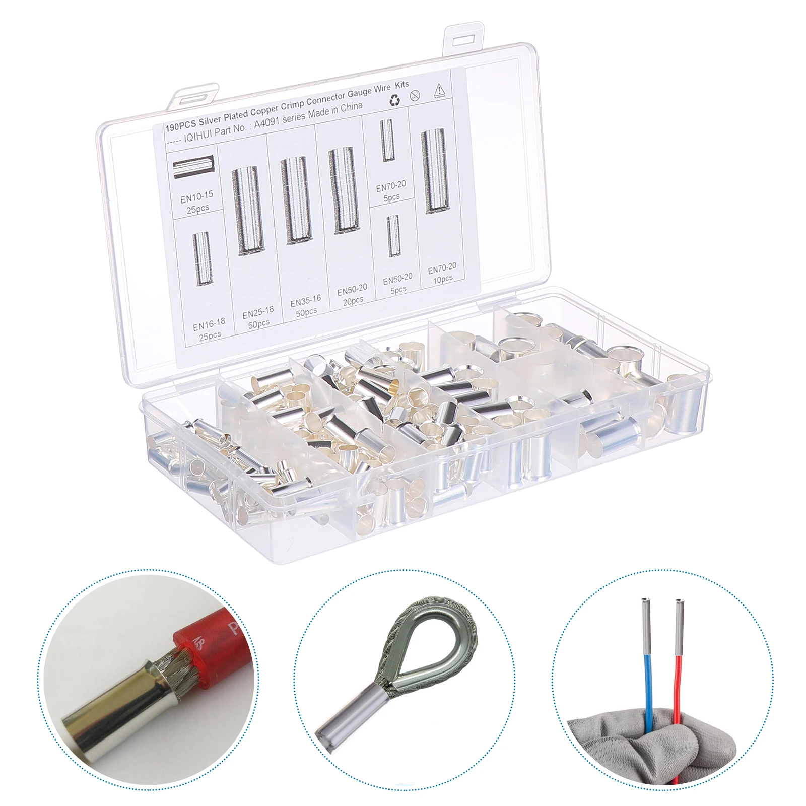 190 pcs Cold-Pressed Copper Tube Terminals Crimp Cable Connectors Wire Pin Ferrules Anti-Oxidation Fray Resistant Electrical
190 pcs Cold-Pressed Copper Tube Terminals Crimp Cable Connectors Wire Pin Ferrules Anti-Oxidation Fray Resistant Electrical