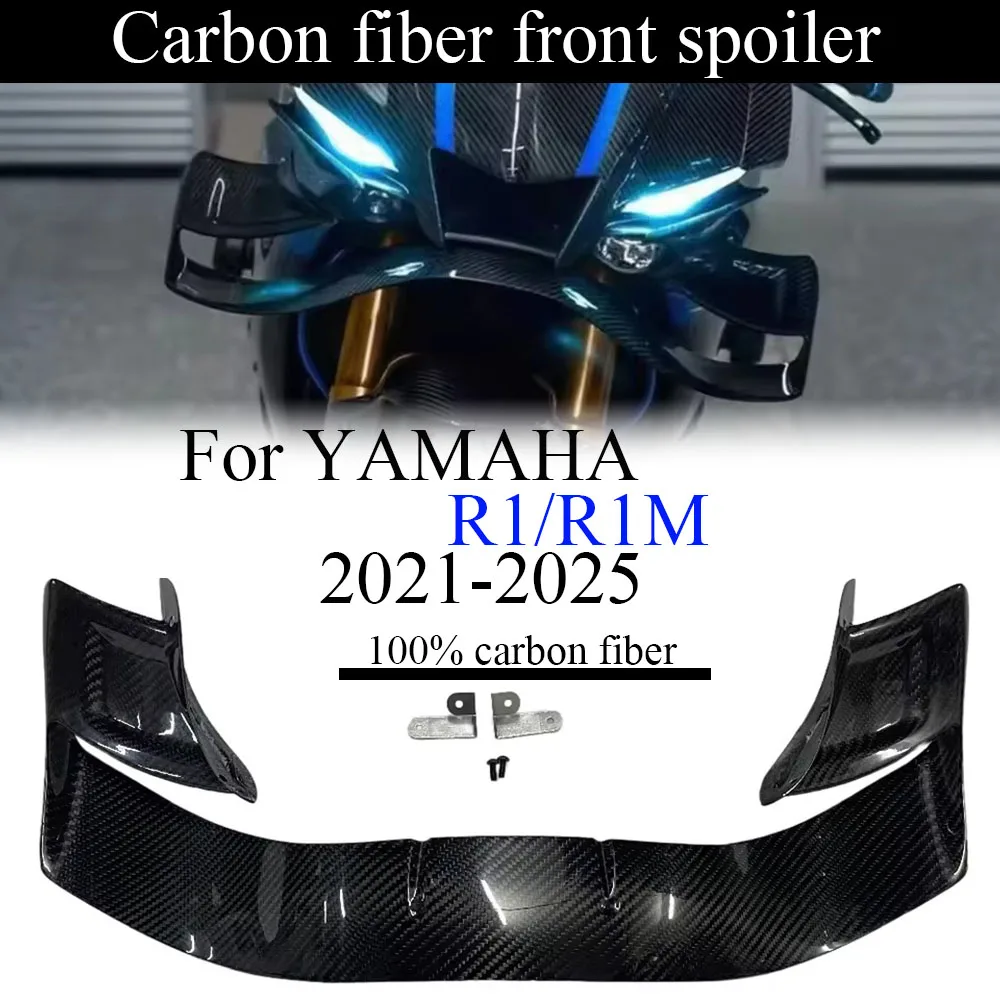 Для YAMAHA YZF-R1 R1M 100% углеродное волокно WING DOWNFORCE NAKED FRONTAL SPOILERS 2021-2025 передний спойлер нижний спойлер нижняя губа
Для YAMAHA YZF-R1 R1M 100% углеродное волокно WING DOWNFORCE NAKED FRONTAL SPOILERS 2021-2025 передний спойлер нижний спойлер нижняя губа