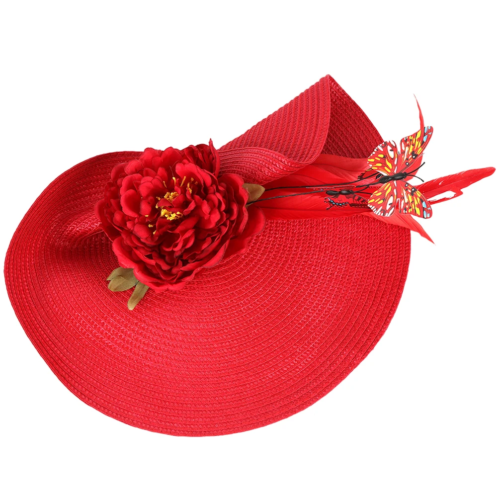 Elegant Women Fascinator Straw Hat Butterfly Tea Party Headdress Bridal Headband Banquet Wedding Cosplay Formal Wear Petticoat 
Elegant Women Fascinator Straw Hat Butterfly Tea Party Headdress Bridal Headband Banquet Wedding Cosplay Formal Wear Petticoat