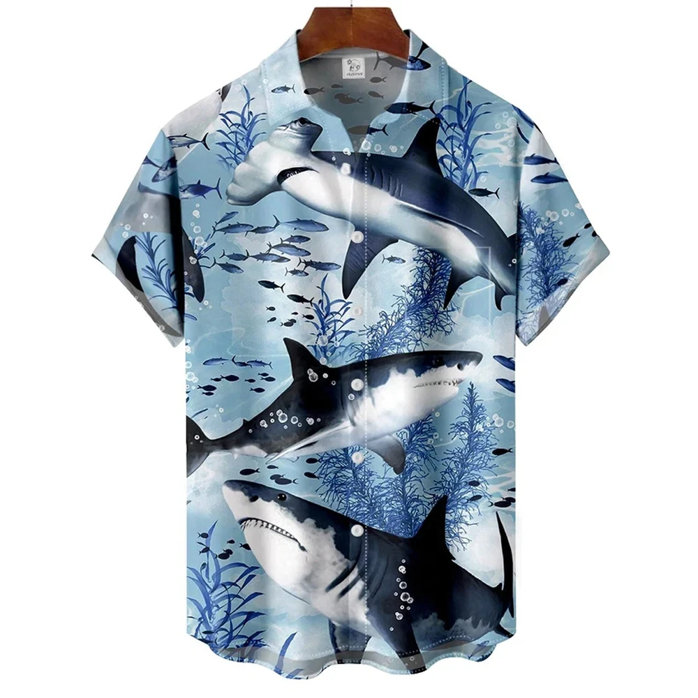 Hawaii Men's Shirts 3D Undersea Animal Print Short-sleeves Holiday Party Fashion Casual lapel Cute animals single Breasted shirt
Hawaii Men's Shirts 3D Undersea Animal Print Short-sleeves Holiday Party Fashion Casual lapel Cute animals single Breasted shirt