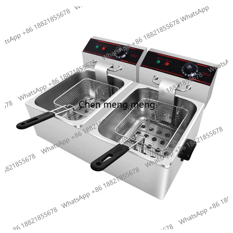 Commercial Double Cylinder Thickened Fryer Luxury Electric Fryer Fried Skewer Chicken Steak Fryer Machine
Commercial Double Cylinder Thickened Fryer Luxury Electric Fryer Fried Skewer Chicken Steak Fryer Machine