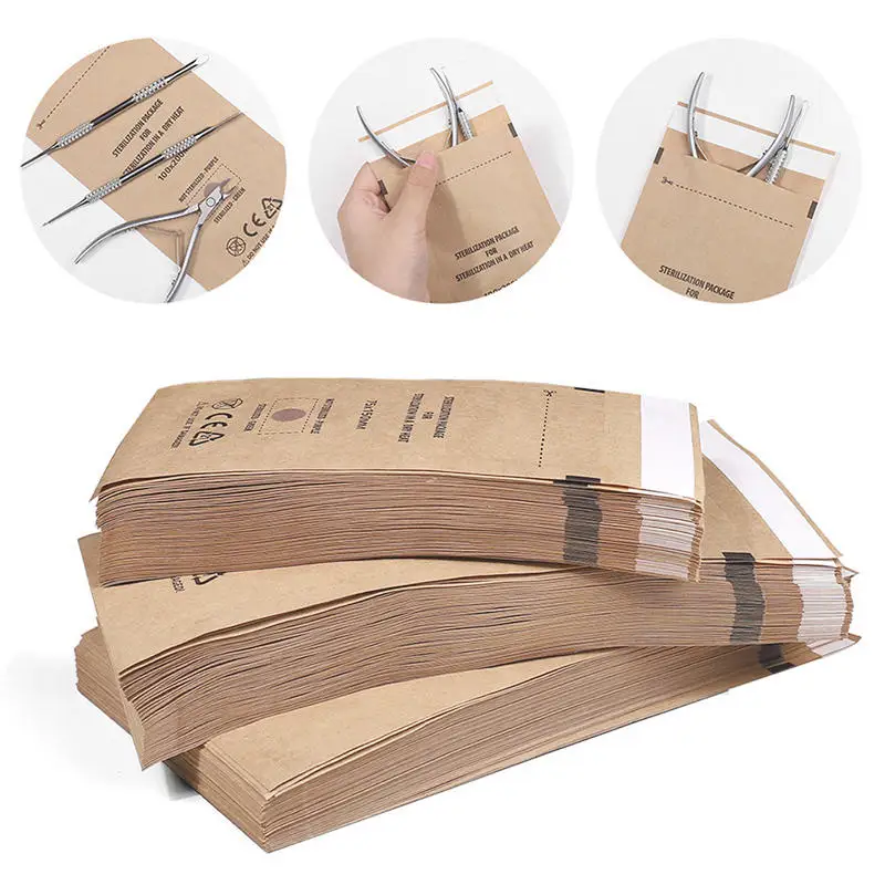 20/40/100Pcs Kraft Paper Bag Disposable Sterilization Disinfection Bag Nail Tools Sterilizer Manicure Bags sterilization Pouch
20/40/100Pcs Kraft Paper Bag Disposable Sterilization Disinfection Bag Nail Tools Sterilizer Manicure Bags sterilization Pouch