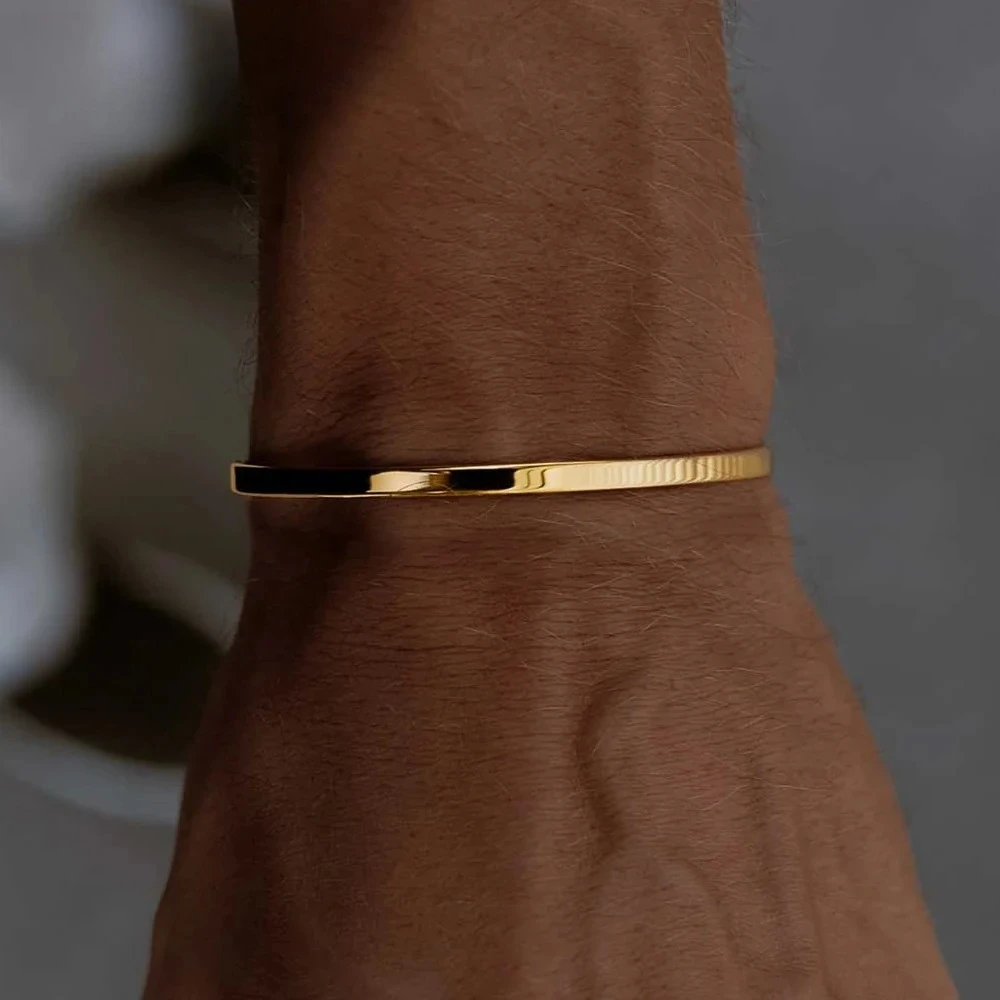 Simple Unisex Paragraph Cuff Stainless Steel Platinum Bracelet for Men's Light Luxury High Quality Simple Accessories
Simple Unisex Paragraph Cuff Stainless Steel Platinum Bracelet for Men's Light Luxury High Quality Simple Accessories
