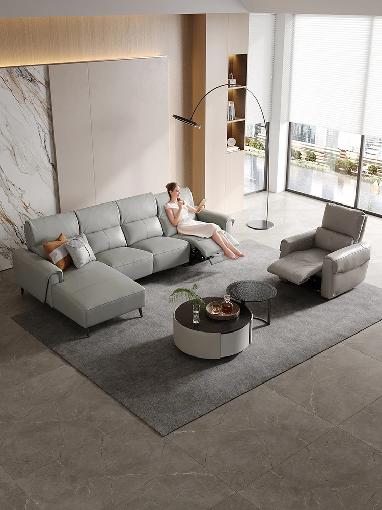 First Class modern minimalist leather sofa Electric function head layer cowhide corner living room sofa
First Class modern minimalist leather sofa Electric function head layer cowhide corner living room sofa