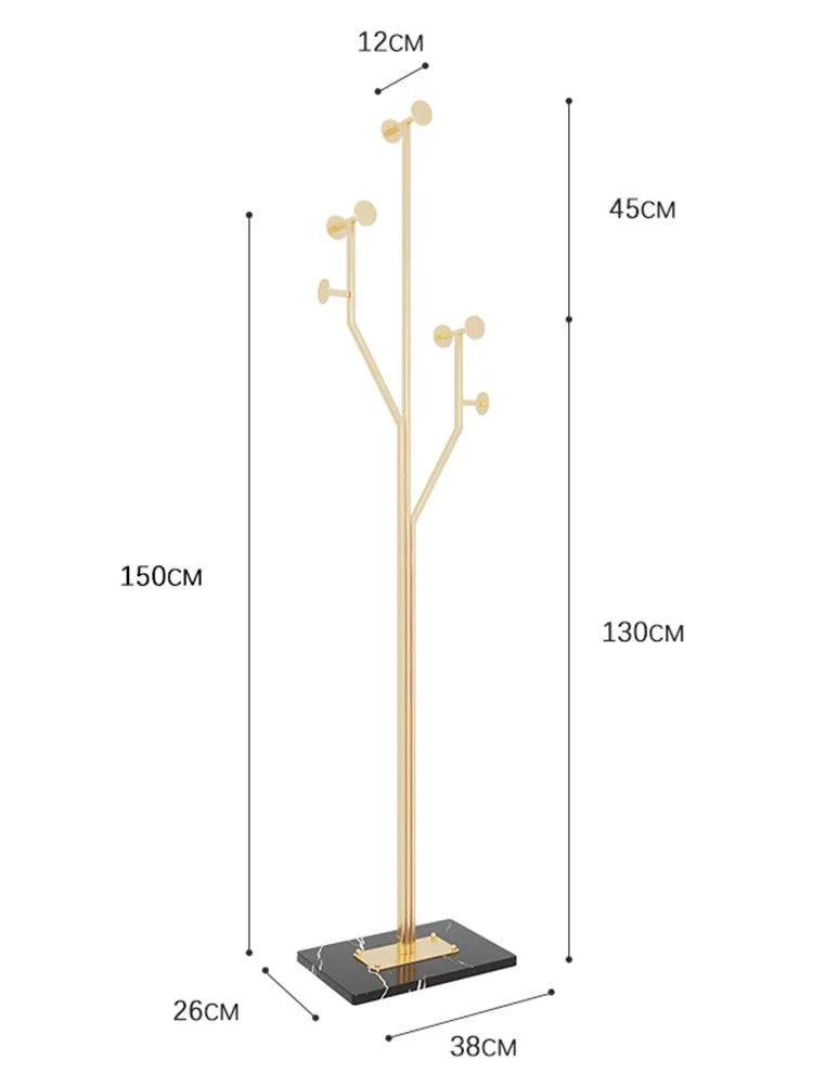 Hxl -Style Light Luxury Clothes Rack Floor Iron Clothes Hanging Rack Hallway Vertical Coat Rack
Hxl -Style Light Luxury Clothes Rack Floor Iron Clothes Hanging Rack Hallway Vertical Coat Rack