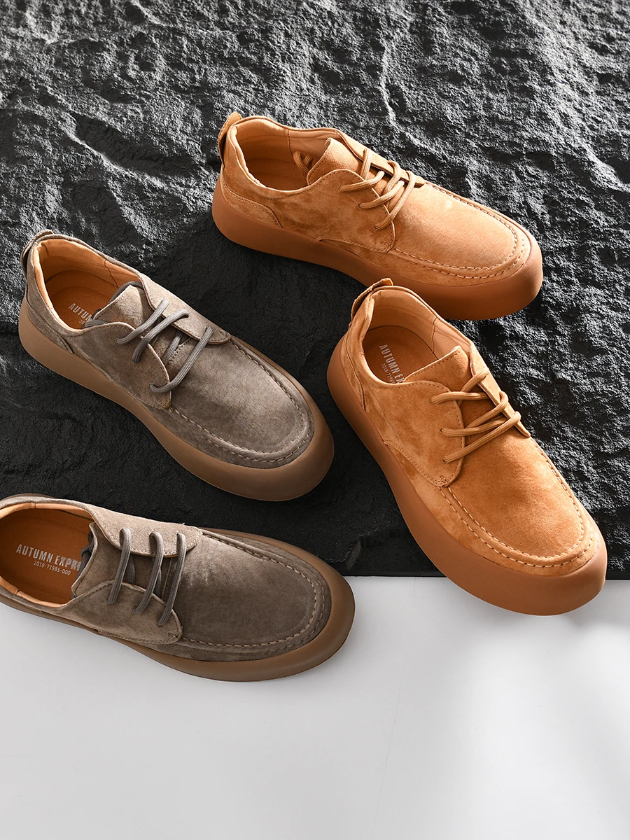 Vintage Faux Suede Men's Casual Shoes Fashionable Knot Design Breathable Mixed Material All-Season round Toe Flat Heel
Vintage Faux Suede Men's Casual Shoes Fashionable Knot Design Breathable Mixed Material All-Season round Toe Flat Heel