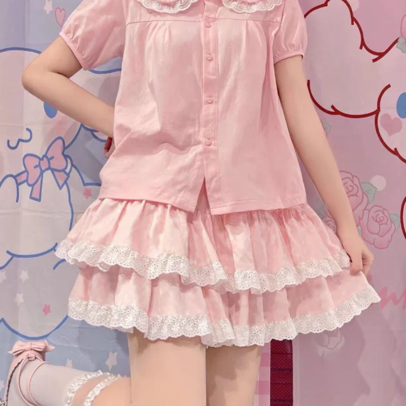 DEEPTOWN Kawaii Mini Skirt Women Japan Fashion Elastic Waist A-line Lace Patchwork Cute Ruffles Skirt Shorts Lolita Style Girls
DEEPTOWN Kawaii Mini Skirt Women Japan Fashion Elastic Waist A-line Lace Patchwork Cute Ruffles Skirt Shorts Lolita Style Girls