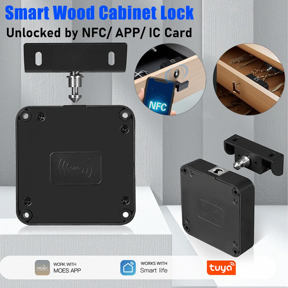 Smart Bluetooth Wood Cabinet Lock Keyless Unlock Drawer Locks IC Card Phone NFC Mobile APP Monitoring Remote Control Door Locker
Smart Bluetooth Wood Cabinet Lock Keyless Unlock Drawer Locks IC Card Phone NFC Mobile APP Monitoring Remote Control Door Locker