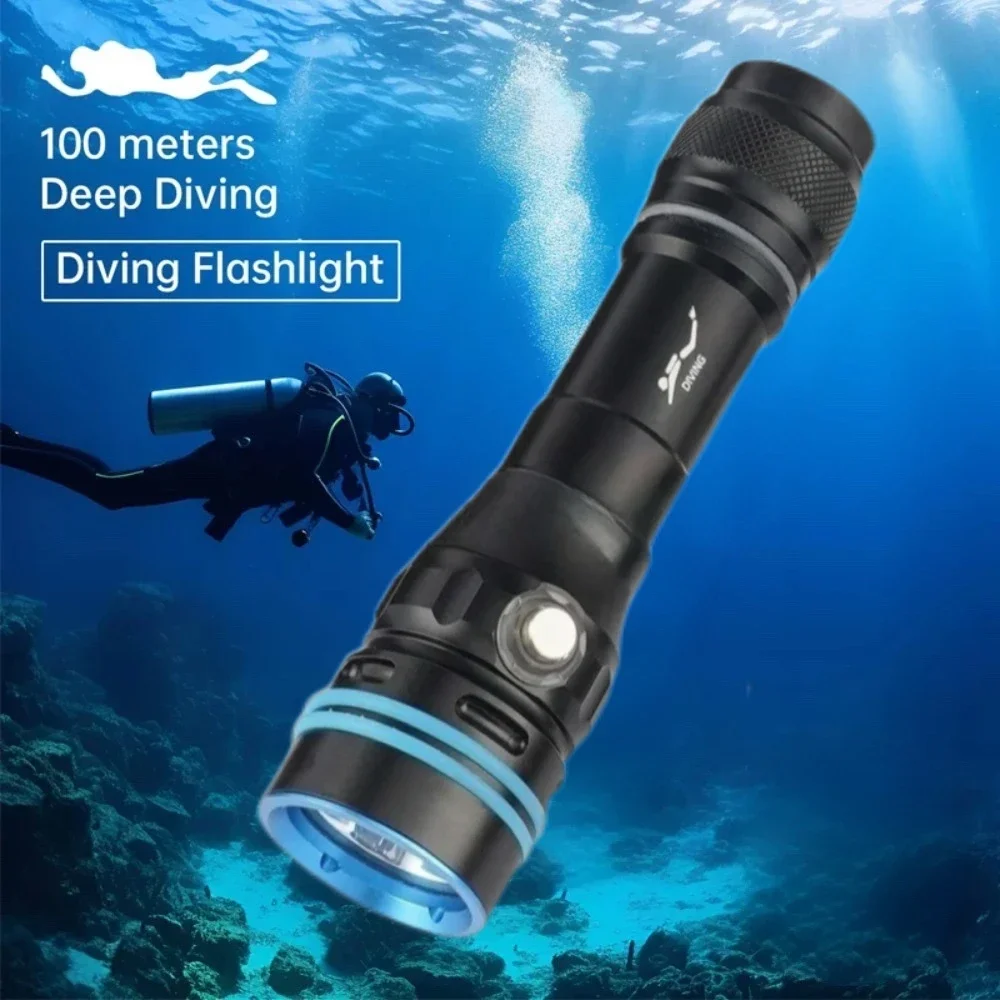 Super Bright LED Diving Flashlight IPX8 Waterproof Torch Diving Lantern for Under Water Deep Sea Catch Fish Diving Tool Light
Super Bright LED Diving Flashlight IPX8 Waterproof Torch Diving Lantern for Under Water Deep Sea Catch Fish Diving Tool Light
