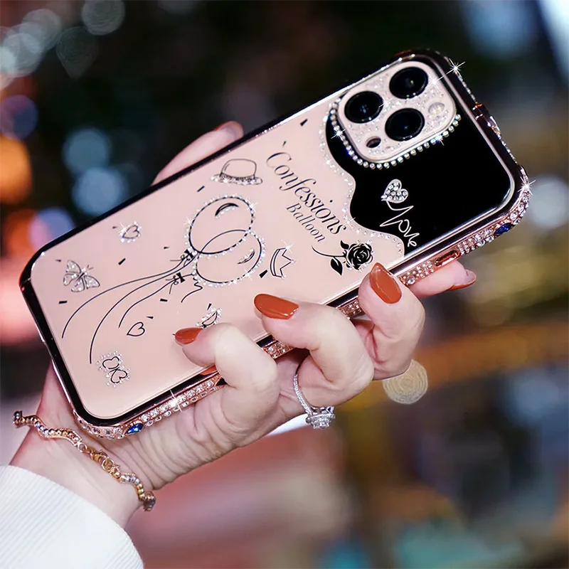 Bling Crystal rhinestone Phone Case for iPhone 13 Pro Max 11 12pro 14 15 Pro max diamond metal frame camera protector female
Bling Crystal rhinestone Phone Case for iPhone 13 Pro Max 11 12pro 14 15 Pro max diamond metal frame camera protector female