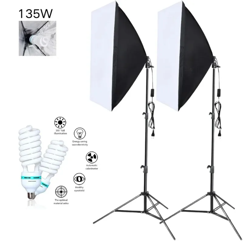 SH 50x70CM Photography Softbox Lighting Kits E27 Base Professional Continuous Light System Soft Box For Photo Studio Equipment
SH 50x70CM Photography Softbox Lighting Kits E27 Base Professional Continuous Light System Soft Box For Photo Studio Equipment