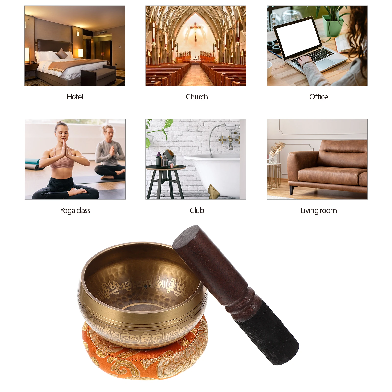 1 set Handmade Copper Singing Bowl Set for Meditation Yoga Buddha Therapy Tool Lightweight Portable with Mallet
1 set Handmade Copper Singing Bowl Set for Meditation Yoga Buddha Therapy Tool Lightweight Portable with Mallet
