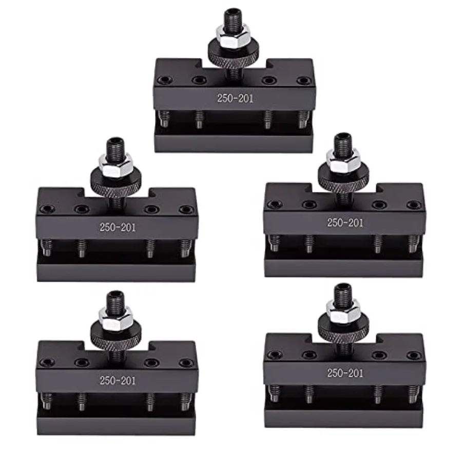 250-201 BXA #1 Quick Change Turning and Facing Lathe Tool Post Holders Set of 5 for BXA Tool Posts 250-200 or 250-222
250-201 BXA #1 Quick Change Turning and Facing Lathe Tool Post Holders Set of 5 for BXA Tool Posts 250-200 or 250-222