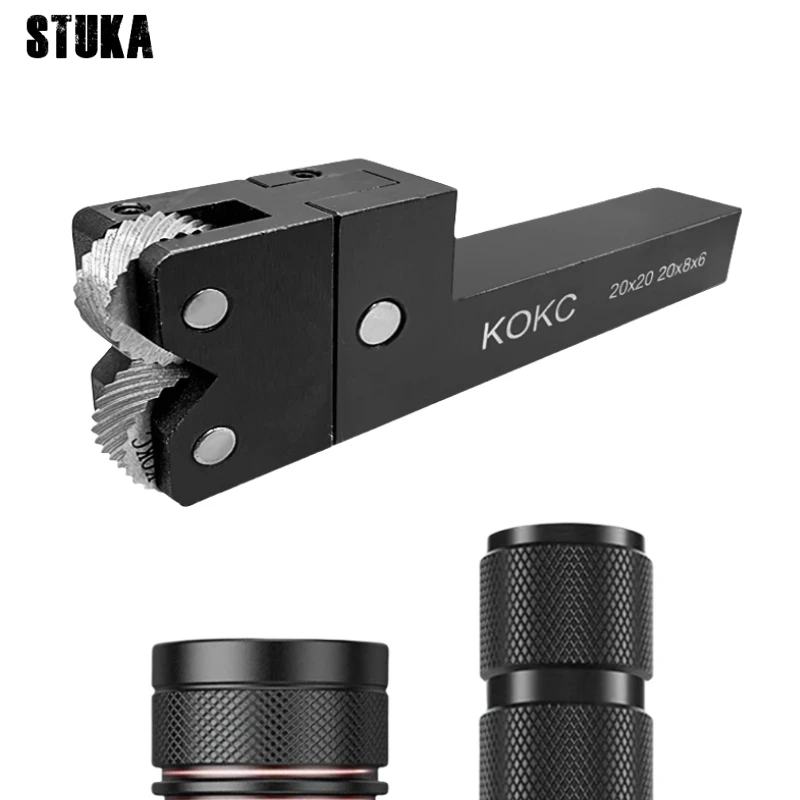 20*20mm 20*8*6 Dual Wheel Knurling Tools KOKC For CNC Lathe feeding 30°Diamond 45°Square pattern
20*20mm 20*8*6 Dual Wheel Knurling Tools KOKC For CNC Lathe feeding 30°Diamond 45°Square pattern