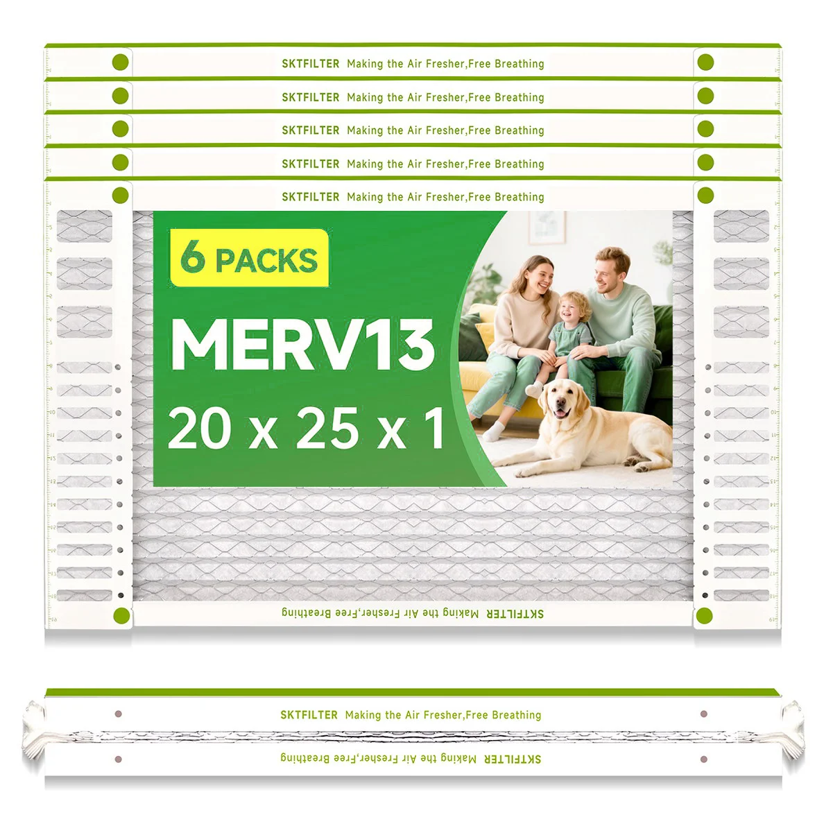 20x25x1 Air Conditioner Furnace Air Filter MERV 13 Compatible with HVAC Vent Fan 19.55x24.45x0.75 6 Packs
20x25x1 Air Conditioner Furnace Air Filter MERV 13 Compatible with HVAC Vent Fan 19.55x24.45x0.75 6 Packs