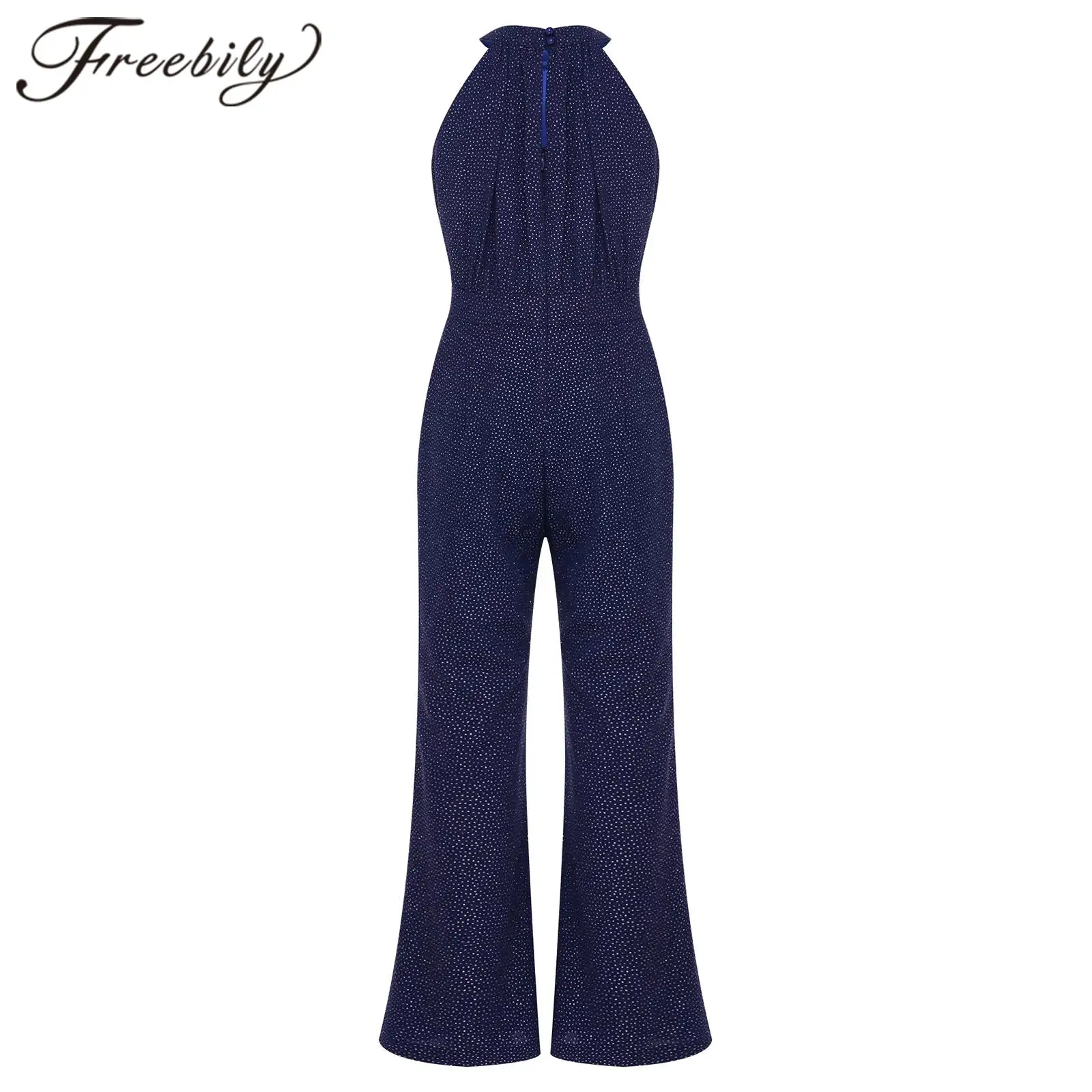 Kids Girls Sleeveless Wide Leg Jumpsuit Shiny Party Rompers Glittery Jumpsuit Halter Childern Modern Lyrical Dance Jumpsuits
Kids Girls Sleeveless Wide Leg Jumpsuit Shiny Party Rompers Glittery Jumpsuit Halter Childern Modern Lyrical Dance Jumpsuits