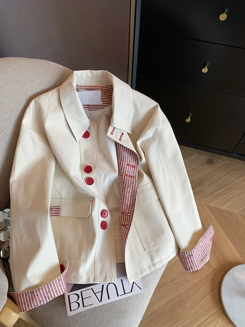 Loose Korean Style Collar Workwear Jacket Women's Mid-Length Oversized Top for Autumn Season New Arrival
Loose Korean Style Collar Workwear Jacket Women's Mid-Length Oversized Top for Autumn Season New Arrival