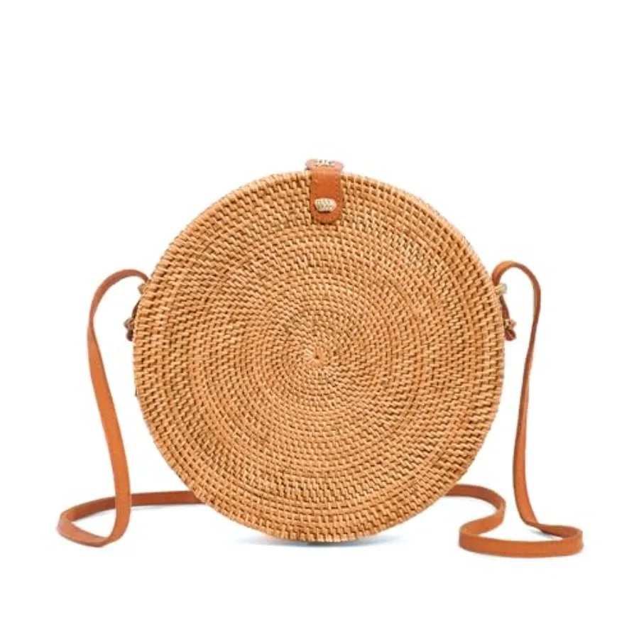 Novum Crafts Round Rattan Bag for Women - Handmade Ata Wicker Woven Purse - Circle, Square, Brown Straw Boho Bags Handmade, Ata
Novum Crafts Round Rattan Bag for Women - Handmade Ata Wicker Woven Purse - Circle, Square, Brown Straw Boho Bags Handmade, Ata