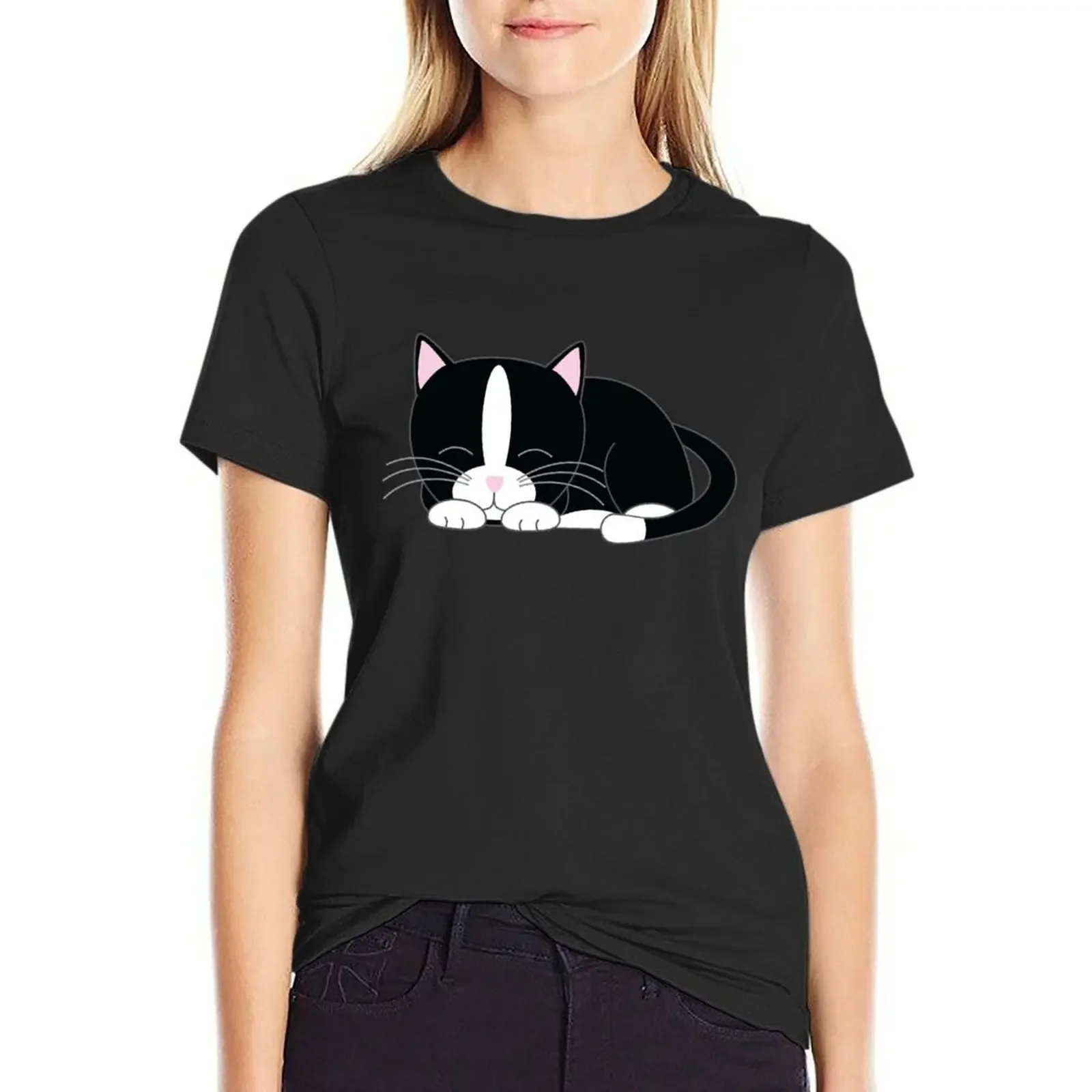 Cute Tuxedo Cat T-Shirt female Aesthetic clothing quick drying quick-drying Woman clothes
Cute Tuxedo Cat T-Shirt female Aesthetic clothing quick drying quick-drying Woman clothes