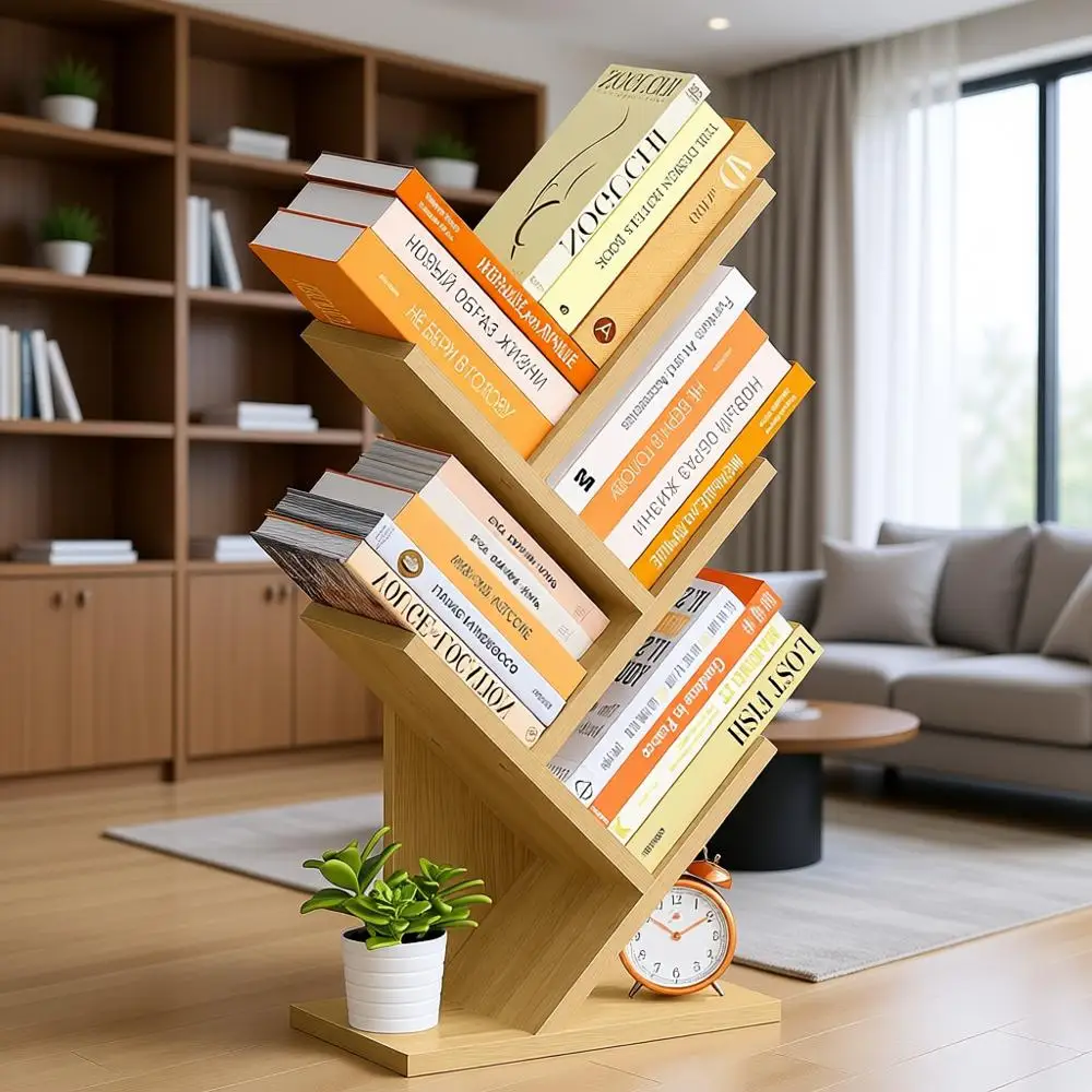 4-уровневый книжный шкаф с деревом, напольная полка для книг, органайзер для дома или офиса, подходит для гостиной, спальни, Y
4-уровневый книжный шкаф с деревом, напольная полка для книг, органайзер для дома или офиса, подходит для гостиной, спальни, Y