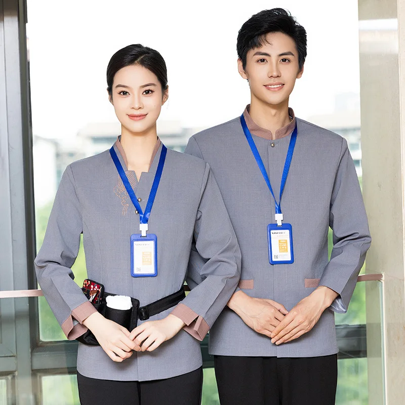 Long-sleeved women's work uniform for hotel room cleaning in autumn and winter, suitable for property housekeeping staff and cle
Long-sleeved women's work uniform for hotel room cleaning in autumn and winter, suitable for property housekeeping staff and cle