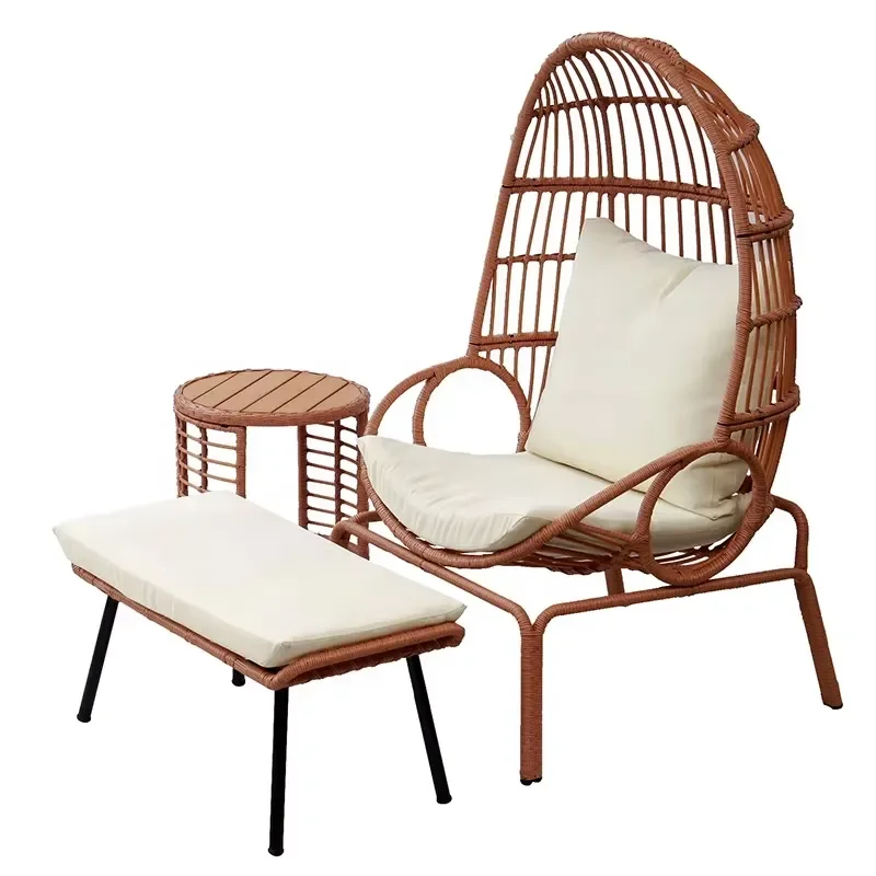 Modern Leisure KD Design Garden Balcony Wicker Armchairs Furniture Outdoor Front Porch Patio Metal Rattan Egg Chair Set on
Modern Leisure KD Design Garden Balcony Wicker Armchairs Furniture Outdoor Front Porch Patio Metal Rattan Egg Chair Set on
