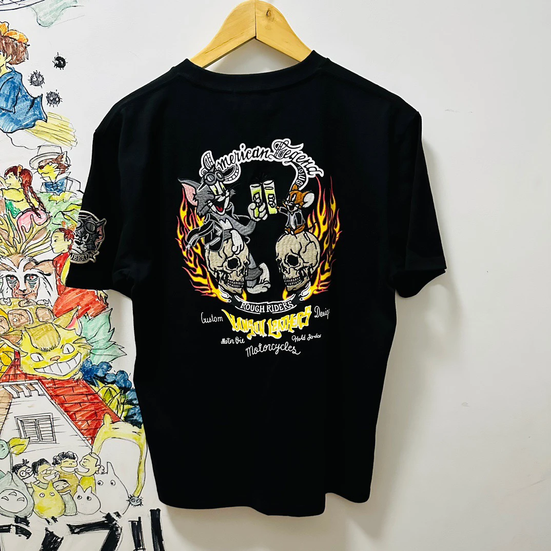 Pure Cotton Short Sleeve T-Shirt round Neck Embroidery Unisex Breathable Comfortable American Retro Style Men's Tee
Pure Cotton Short Sleeve T-Shirt round Neck Embroidery Unisex Breathable Comfortable American Retro Style Men's Tee