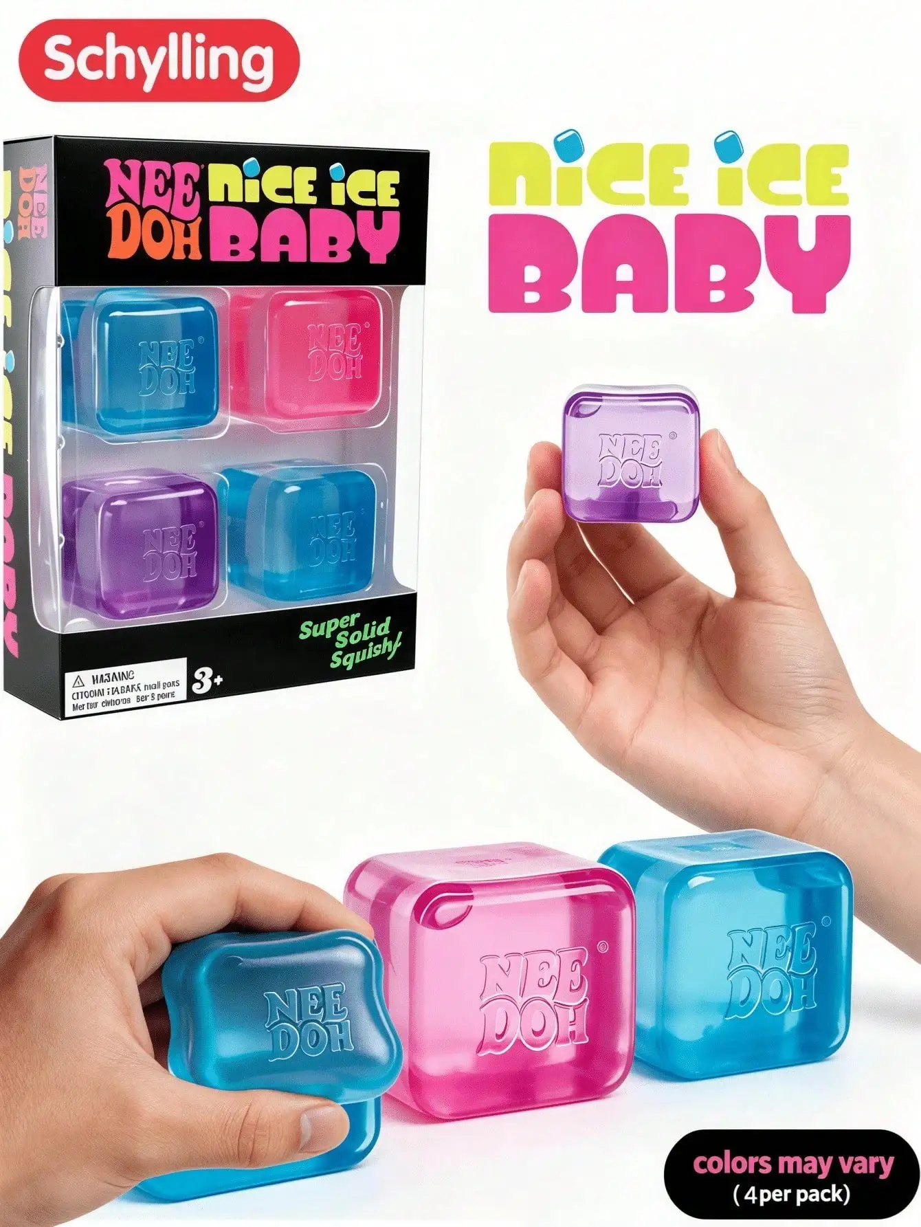 NeeDoh 4pcs/Set Cute Mini Squeeze Toys, Soft Stretchy TPR Transparent Jelly Texture Stress Relief Toys, Super Solid Squeeze No Sticky Slow Rebound Sensory Office Home Fingertip Stress Relief Tool, Relieve Anxiety High-Value Desktop Decoration,
NeeDoh 4pcs/Set Cute Mini Squeeze Toys, Soft Stretchy TPR Transparent Jelly Texture Stress Relief Toys, Super Solid Squeeze No Sticky Slow Rebound Sensory Office Home Fingertip Stress Relief Tool, Relieve Anxiety High-Value Desktop Decoration,