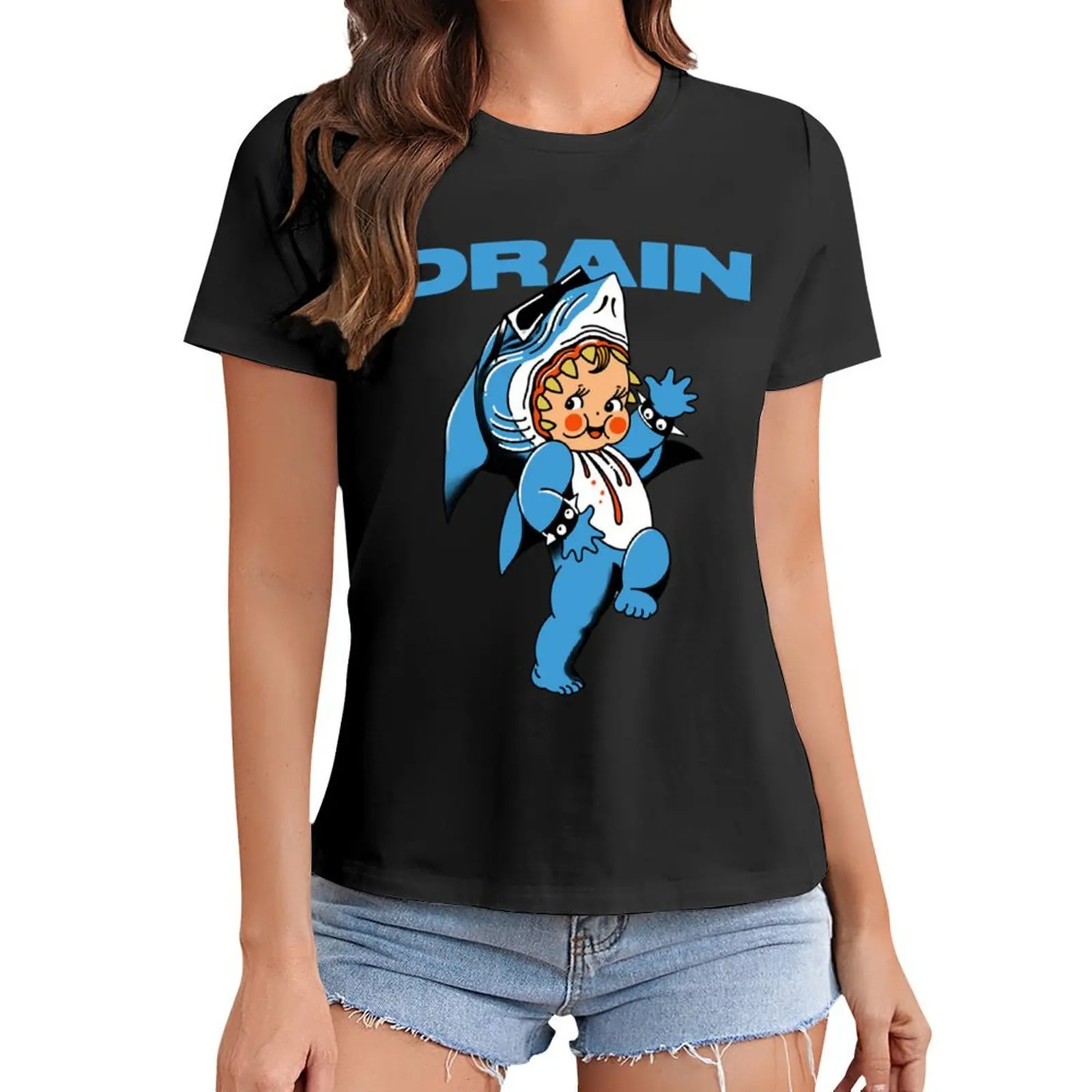 DRAIN BAND Essential T-Shirt plus sizes summer tops cute tops funny black t shirts for Women
DRAIN BAND Essential T-Shirt plus sizes summer tops cute tops funny black t shirts for Women