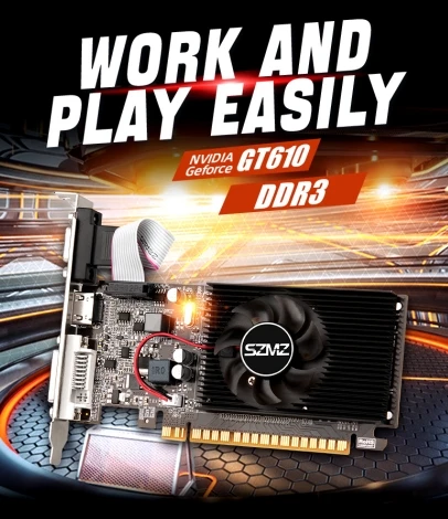 Graphics Card Gt610 2G Independent Graphics Card Fan Desktop Gaming Graphics Card Hd+Dvi+Vga Interface Fan Silent Cooling
Graphics Card Gt610 2G Independent Graphics Card Fan Desktop Gaming Graphics Card Hd+Dvi+Vga Interface Fan Silent Cooling