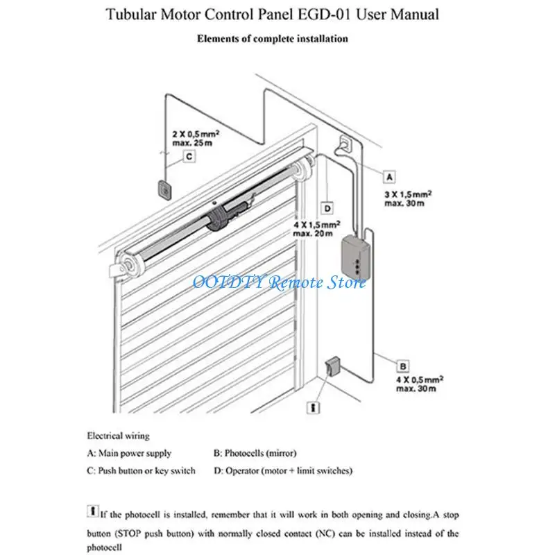 Advanced Rolling Code Encrypted 433MHz Remote Control Using 220V Power Control Board for Garage Door Applications
