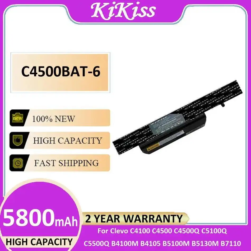 Аккумулятор для ноутбука высокой емкости для Clevo C4100 C4500 C4500Q C5100Q C5500Q B4100M B4105 B5100M B5130M B7110 C4500BAT-6 5800 мАч
Аккумулятор для ноутбука высокой емкости для Clevo C4100 C4500 C4500Q C5100Q C5500Q B4100M B4105 B5100M B5130M B7110 C4500BAT-6 5800 мАч