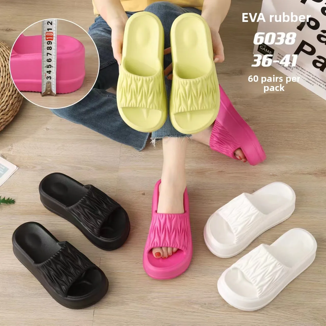 Casual Thick Bottom Women's Slippers Comfortable High Heel Flat Slippers Summer New Korean Style Outdoor Wear Increased One-S...
Casual Thick Bottom Women's Slippers Comfortable High Heel Flat Slippers Summer New Korean Style Outdoor Wear Increased One-S...